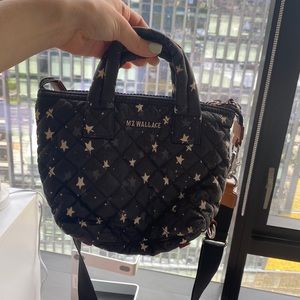 MZ Wallace - Micro Crossbody Bag - Women’s - Black w/ White Stars